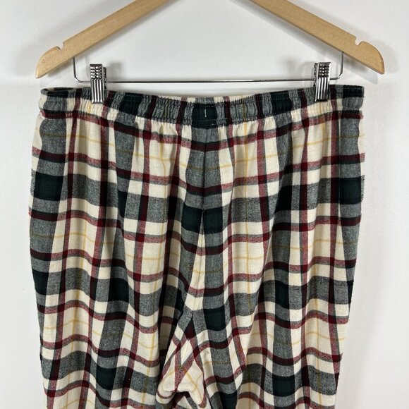 L.L Beans Men's Pajama Pants Size Large Black Red‎ Checkered Drawstring Elastic - Picture 8 of 9